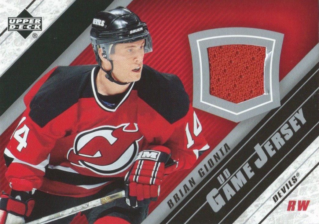 2005-06 Upper Deck Game Jersey BRIAN GIONTA NHL Hockey 00082 Image 1
