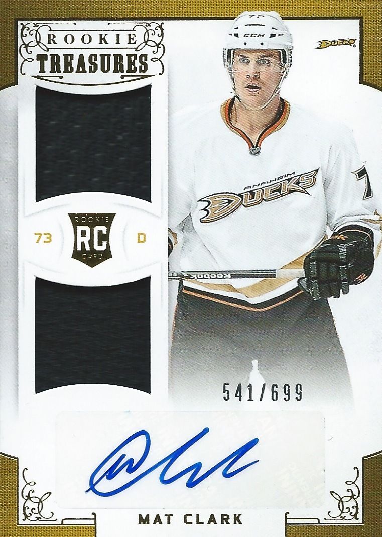 2012-13 Panini Rookie Anthology MATT CLARK Jersey Auto/RC 541/699 01634 Image 1
