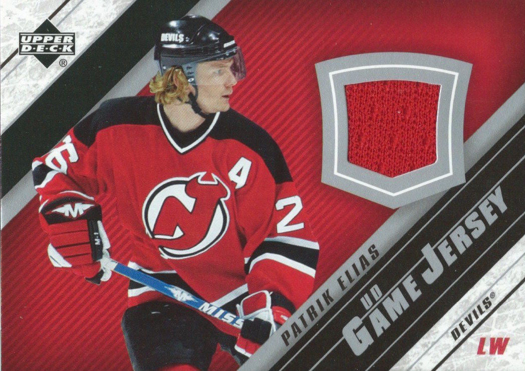 2005-06 Upper Deck Game Jersey PATRIK ELIAS NHL Hockey 00085