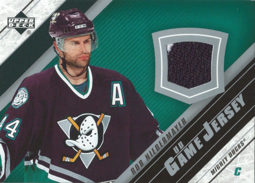2005-06 Upper Deck Game Jersey RON NIEDERMAYER NHL Hockey 00089