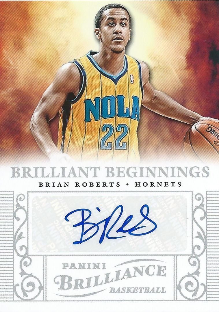 2012-13 Panini Brilliance Brilliant BRIAN ROBERTS Autographs 01180