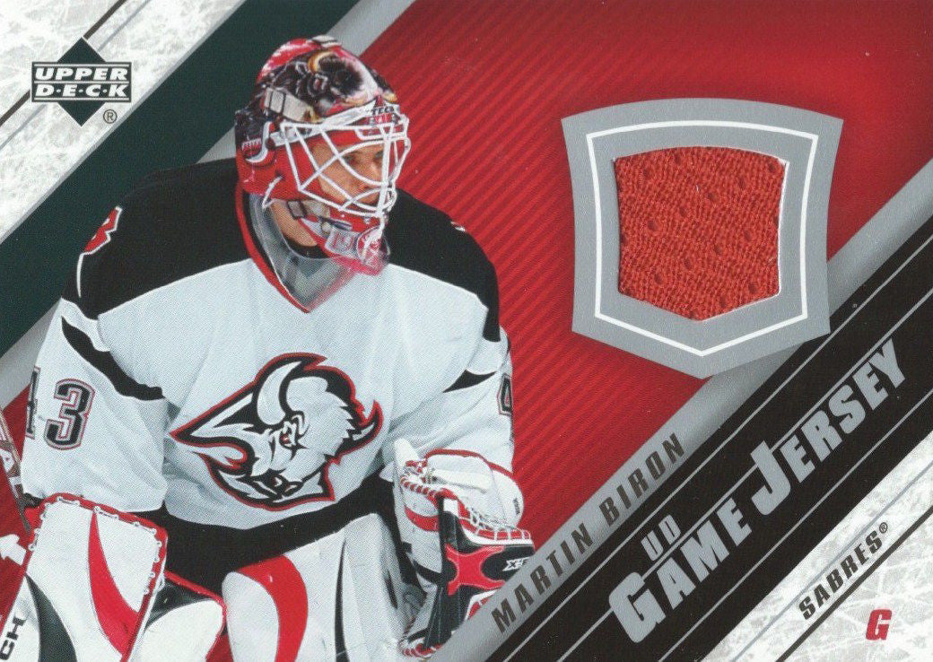 2005-06 Upper Deck Game Jersey MARTIN BIRON NHL Hockey 00693