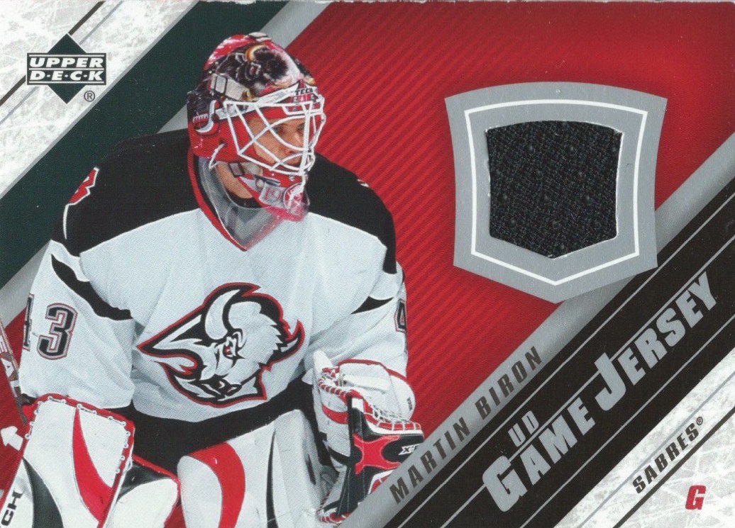 2005-06 Upper Deck Game Jersey MARTIN BIRON NHL Hockey 00694 Image 1