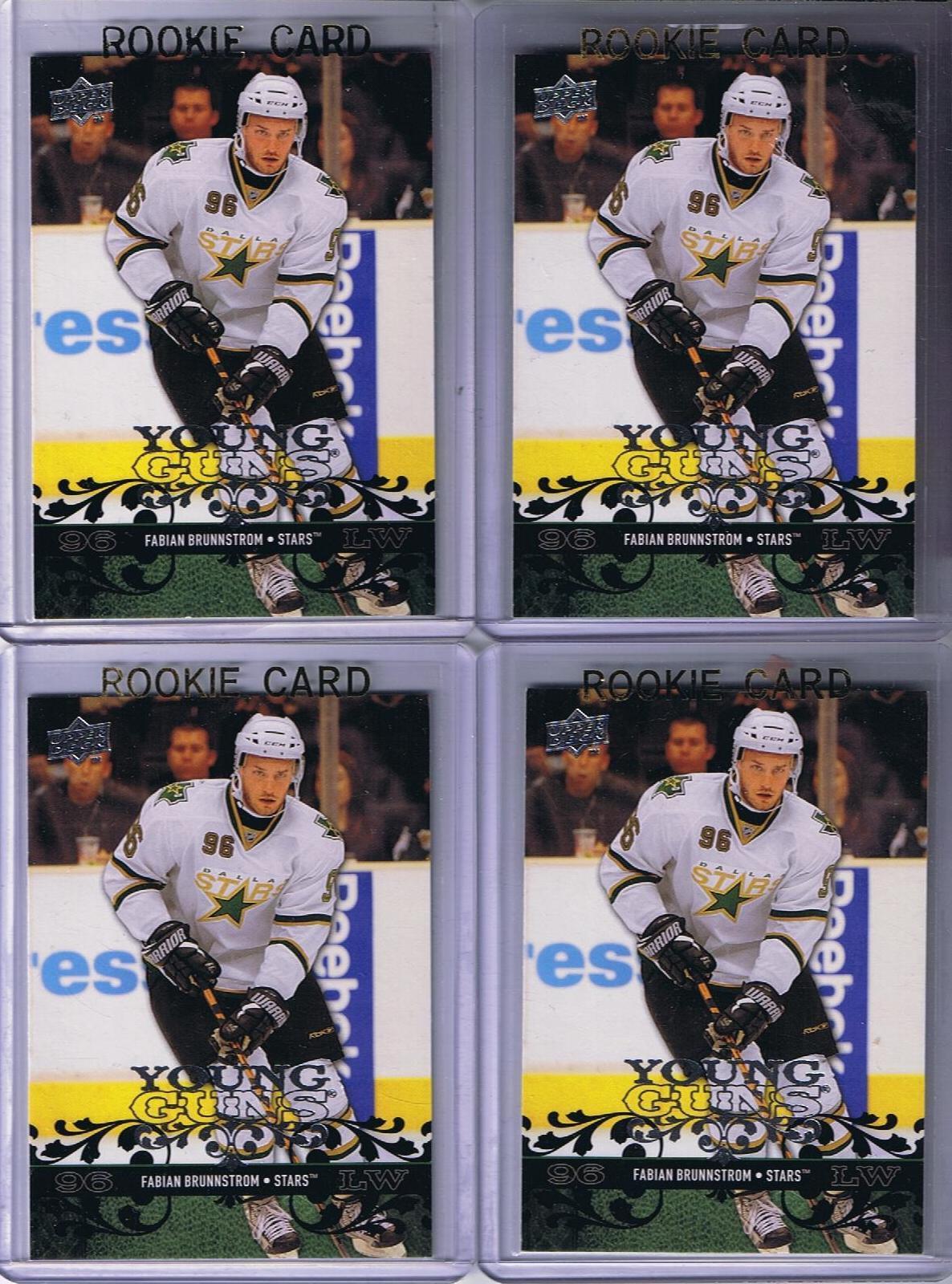2008-09 Upper Deck YG FABIAN BRUNNSTROM Young Guns Rookie Stars 02190 Image 1
