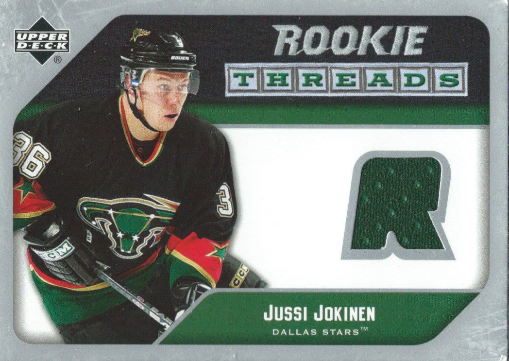 2005-06 Upper Deck Rookie Threads JUSSI JOKINEN UD Jersey NHL 01855 Image 1