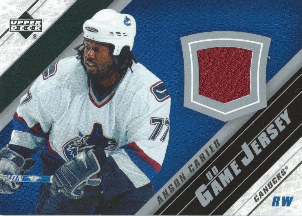 2005-06 Upper Deck Game Jersey ANSON CARTER NHL Hockey 00699