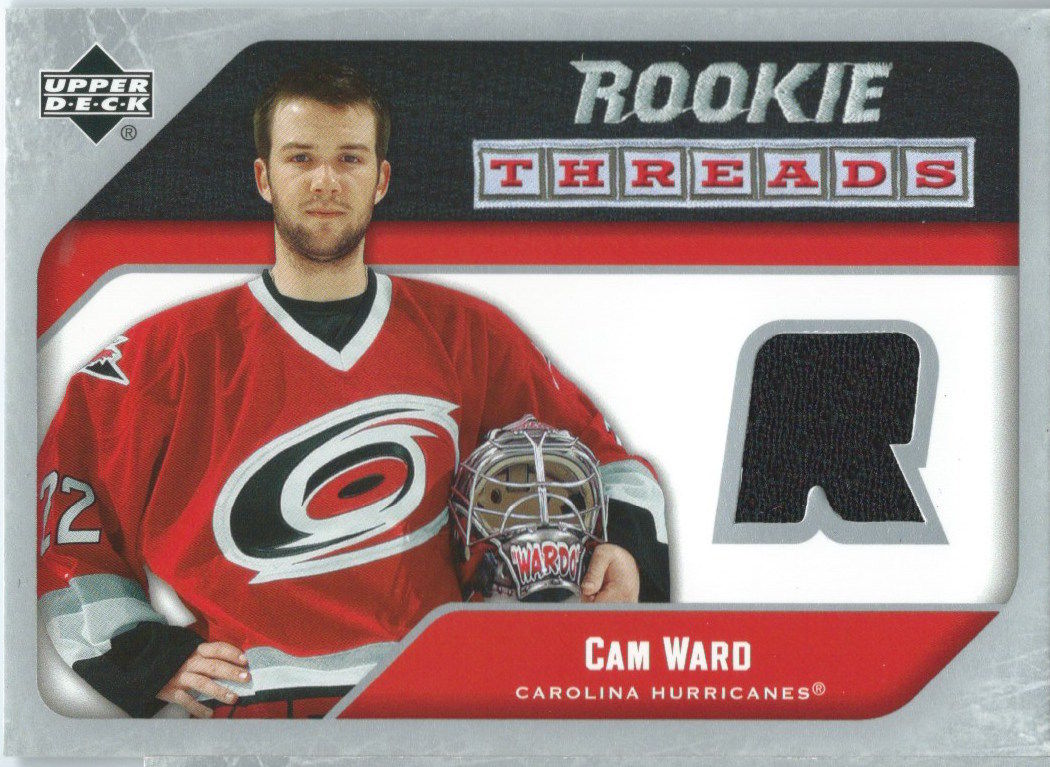 2005-06 Upper Deck Rookie Threads CAM WARD UD Jersey NHL 01856 Image 1