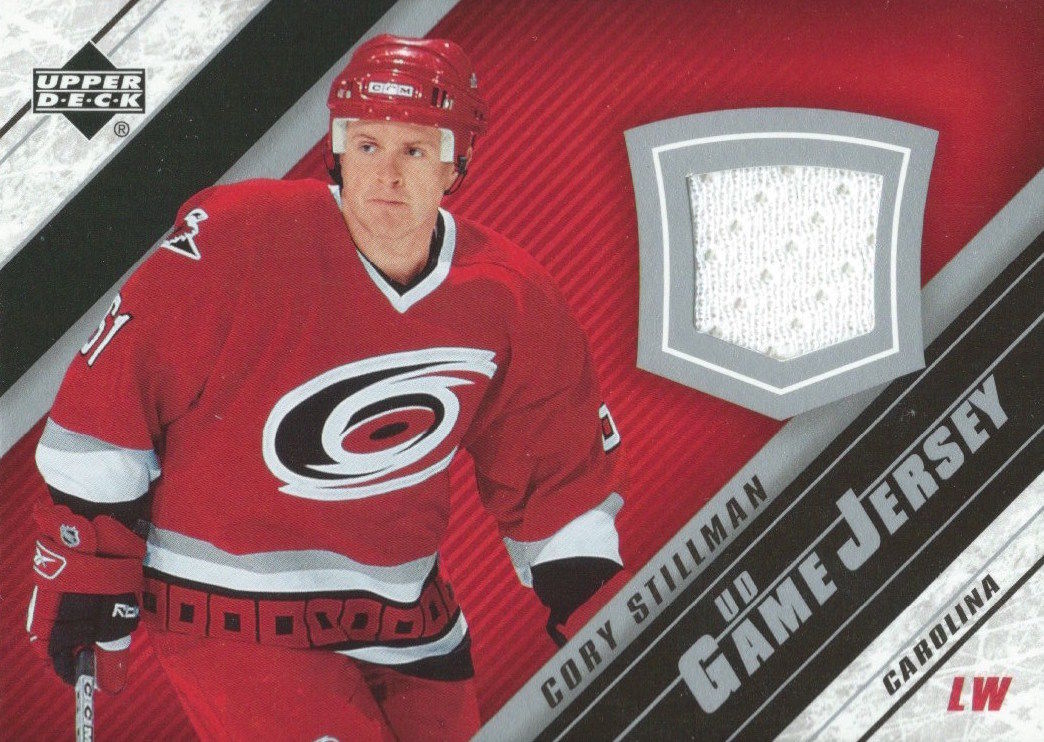 2005-06 Upper Deck Game Jersey CORY STILLMAN NHL Hockey 00706 Image 1