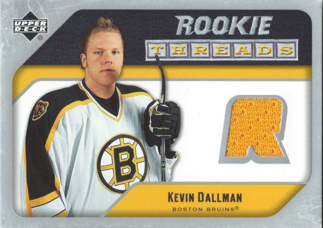 2005-06 Upper Deck Rookie Threads KEVIN DALLMAN UD Jersey NHL 01858 Image 1