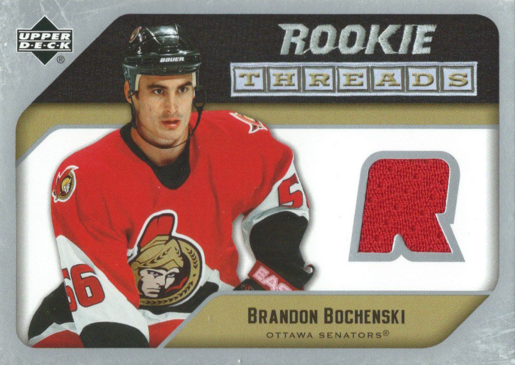2005-06 Upper Deck Rookie Threads BRANDON BOCHENSKI UD Jersey NHL 01862 Image 1