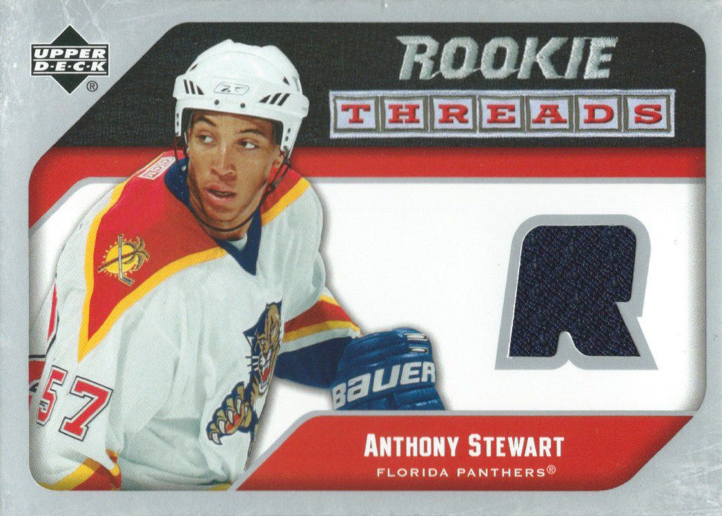 2005-06 Upper Deck Rookie Threads ANTHONY STEWART UD Jersey NHL 01865 Image 1