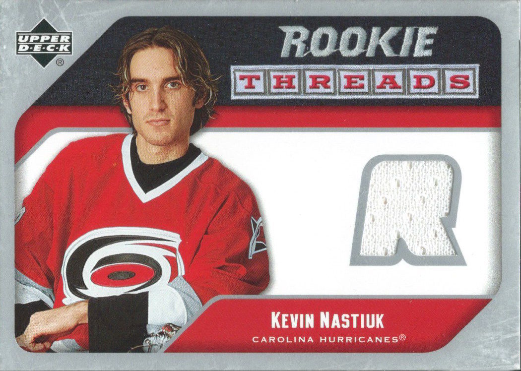 2005-06 Upper Deck Rookie Threads KEVIN NASTIUK UD Jersey NHL 01871 Image 1