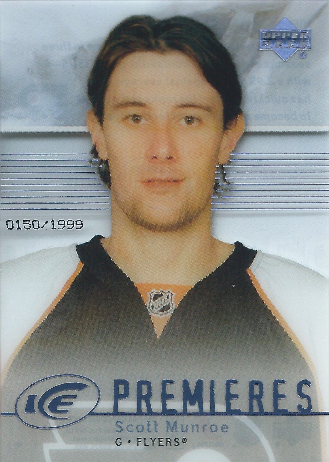2007-08 UD Ice SCOTT MUNROE RC #/1999 Ice Premiers Upper Deck Rookie 00952 Image 1