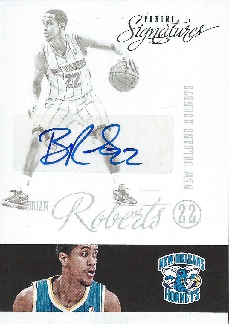 2012-13 Panini Signatures BRIAN ROBERTS Auto NBA Autographs Hornets 01589 Image 1