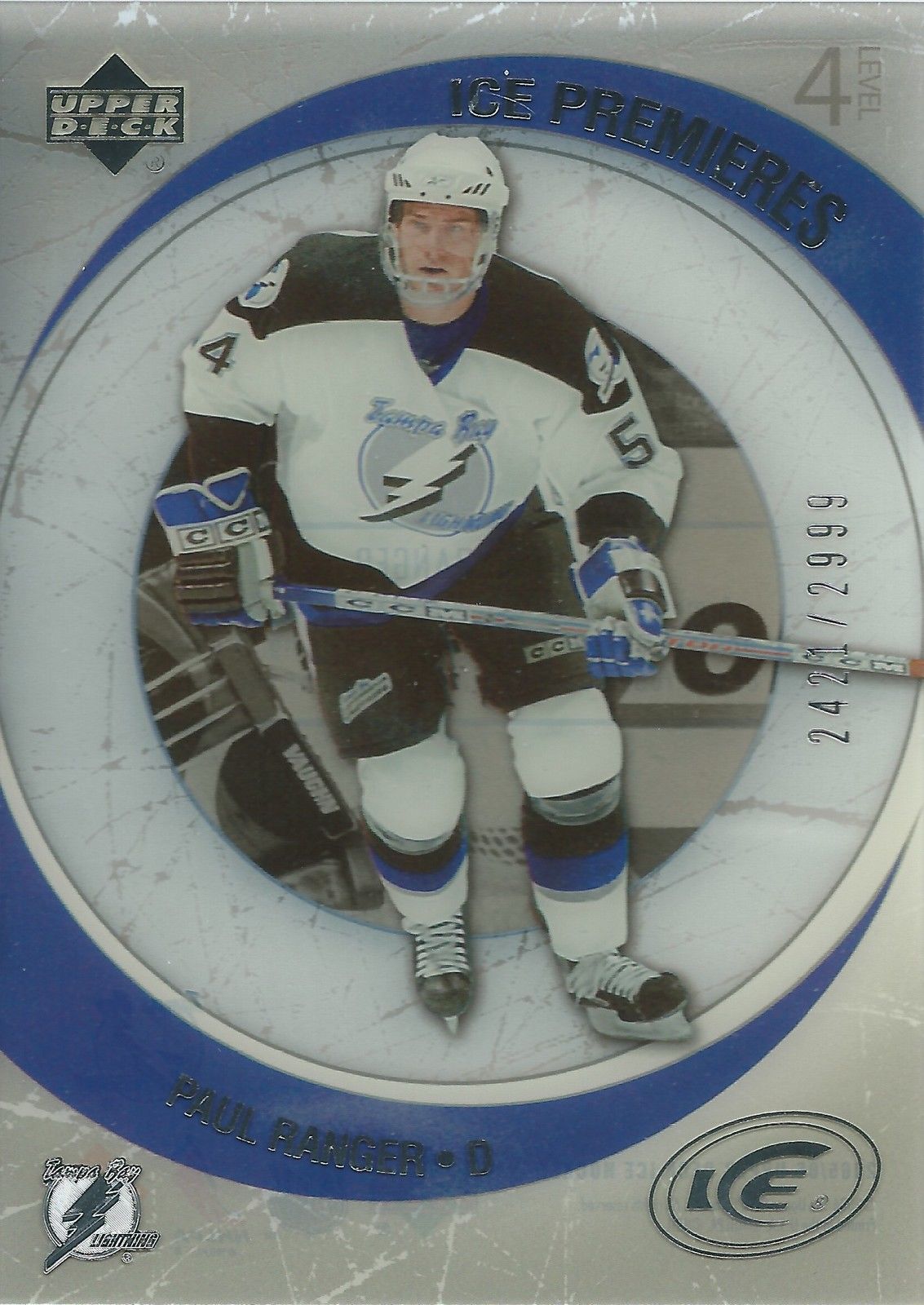 2005-06 UD Ice PAUL RANGER RC #/2999 Ice Premiers Upper Deck Rookie 01551 Image 1