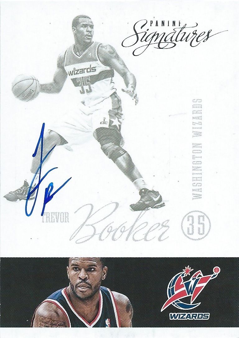 2012-13 Panini Signatures TREVOR BOOKER Auto NBA Autographs Wizards 01132 Image 1