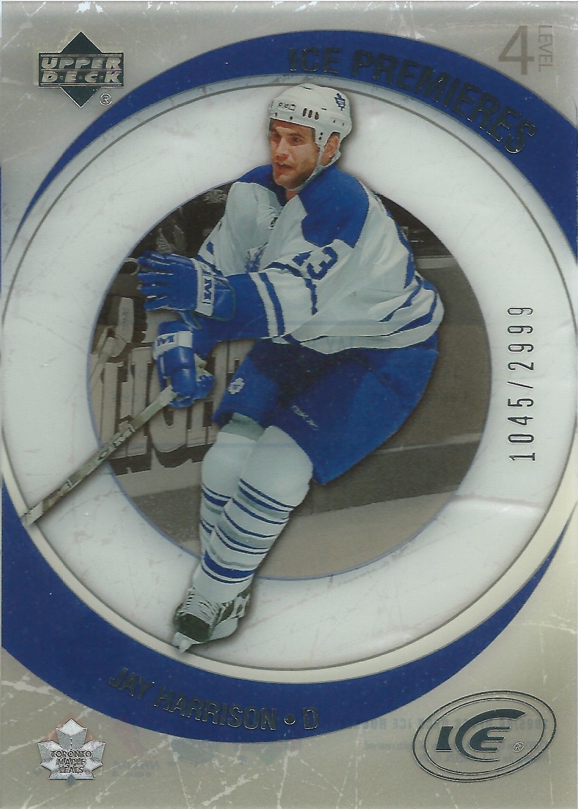 2005-06 UD Ice JAY HARRISON RC #/2999 Ice Premiers Upper Deck Rookie 01550 Image 1