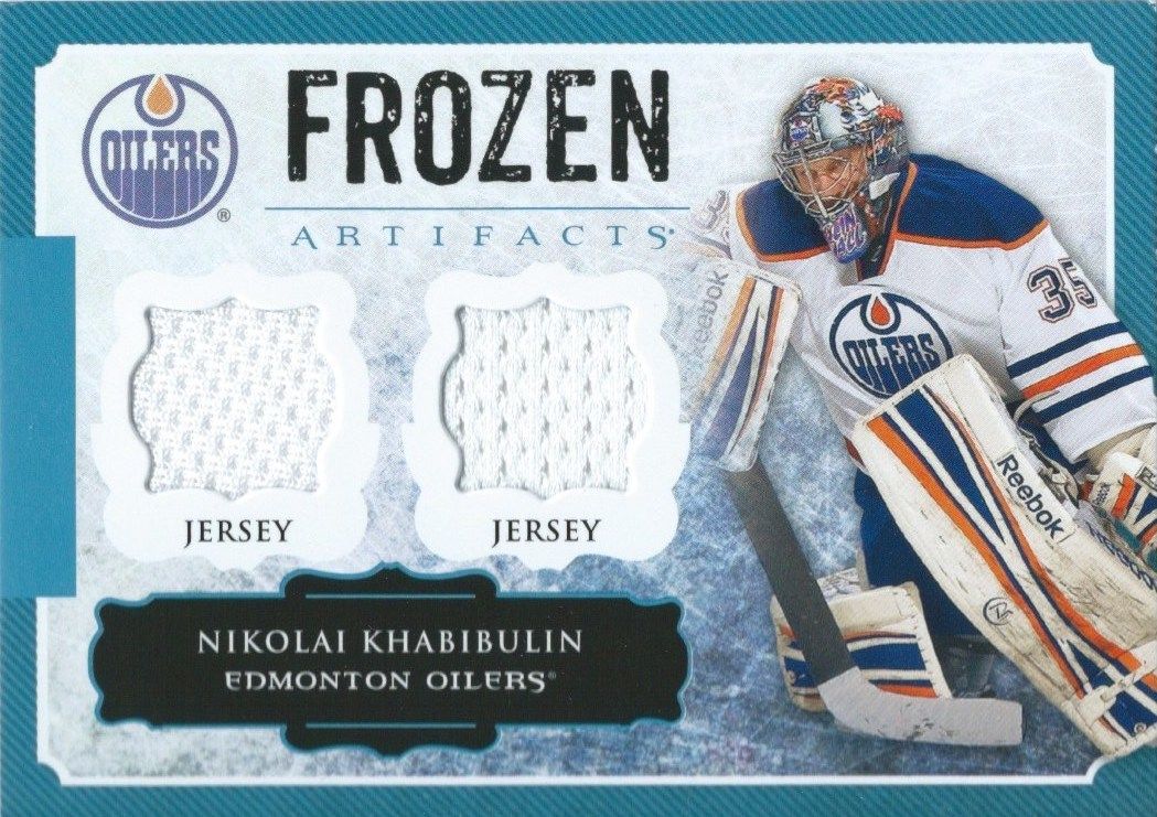 2013-14 Artifacts Frozen Aritfacts Jerseys Blue NIKOLAI KHABIBULIN 00758 Image 1