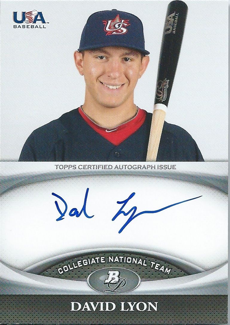 2011 Bowman Platinum USA National DAVID LYON Auto Autographs 01271 Image 1