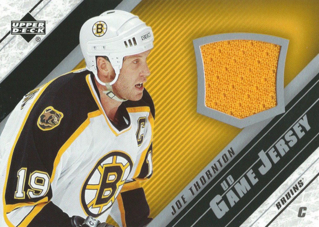 2005-06 Upper Deck Game Jersey JOE THORNTON NHL Hockey 00859