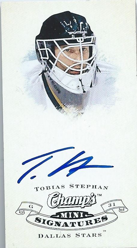 2008-09 Upper Deck Champ's Mini TOBIAS STEPHAN Signatures Autograph 00190 Image 1