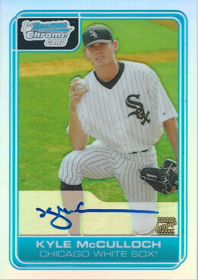 2006 Bowman Chrome Draft Picks KYLE McCULLOCH #/500 Auto Refractors 01263 Image 1