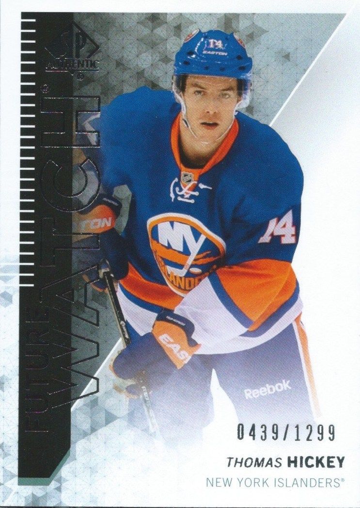 2013-14 SP Authentic THOMAS HICKEY 439/1299 ROOKIE RC NHL Hockey 00899 Image 1