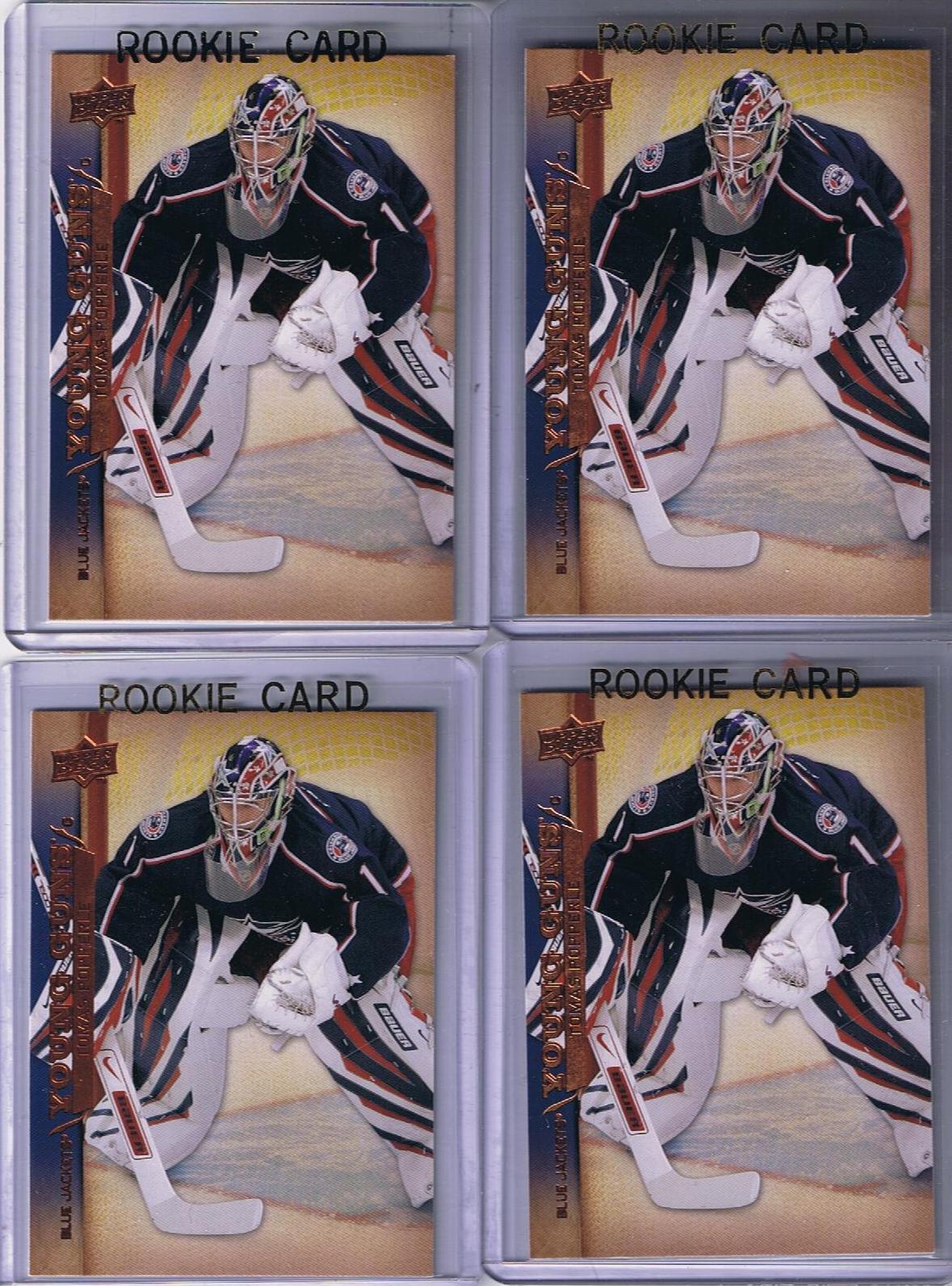 2007-08 Upper Deck YG TOMAS POPPERLE Young Guns Rookie Blue Jackets 02198 Image 1