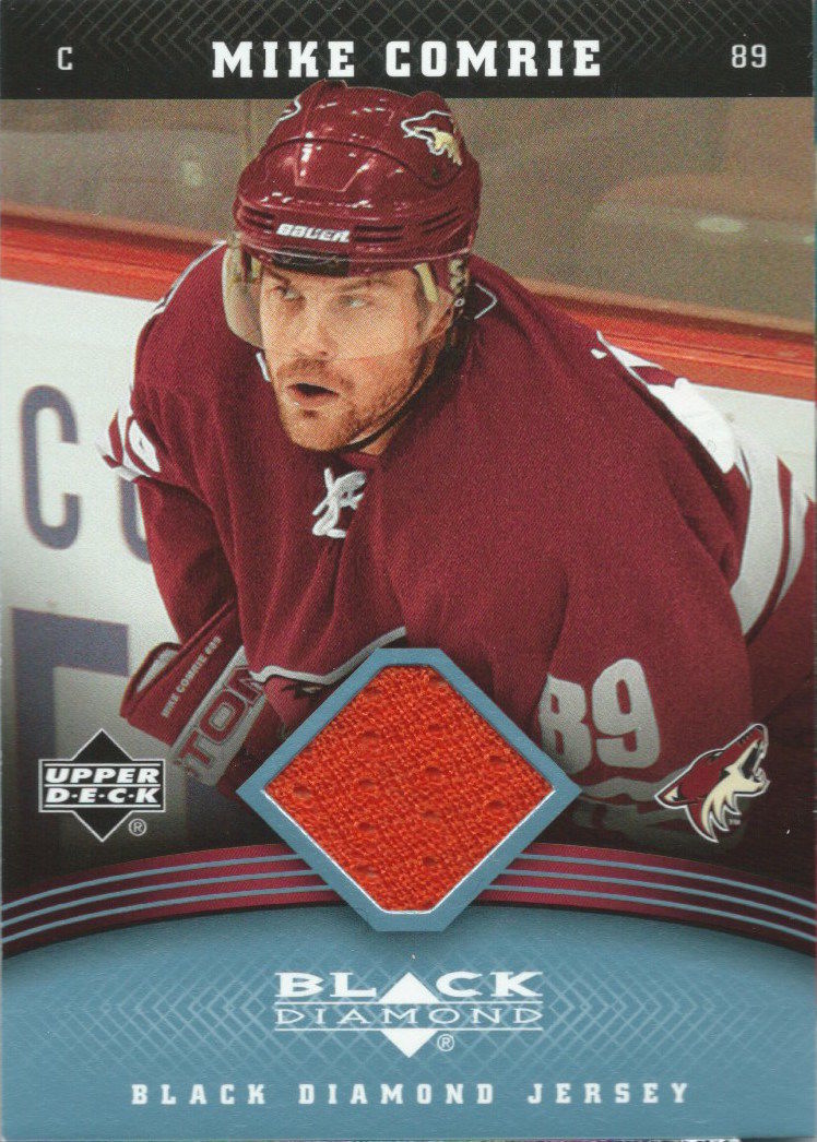 2006-07 Upper Deck Black Diamond MIKE COMRIE UD Jersey NHL 01875 Image 1