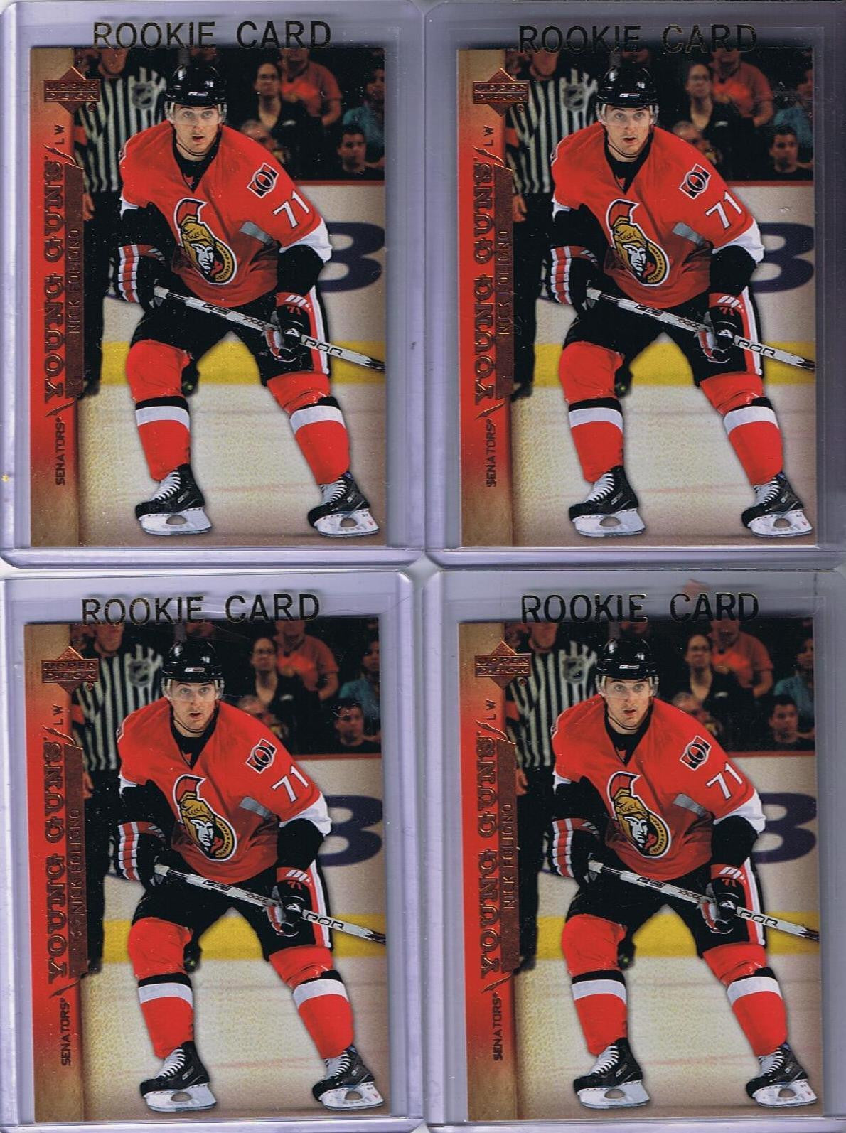 2007-08 Upper Deck YG NICK FOLIGNO Young Guns Rookie Ottawa Senators 02193
