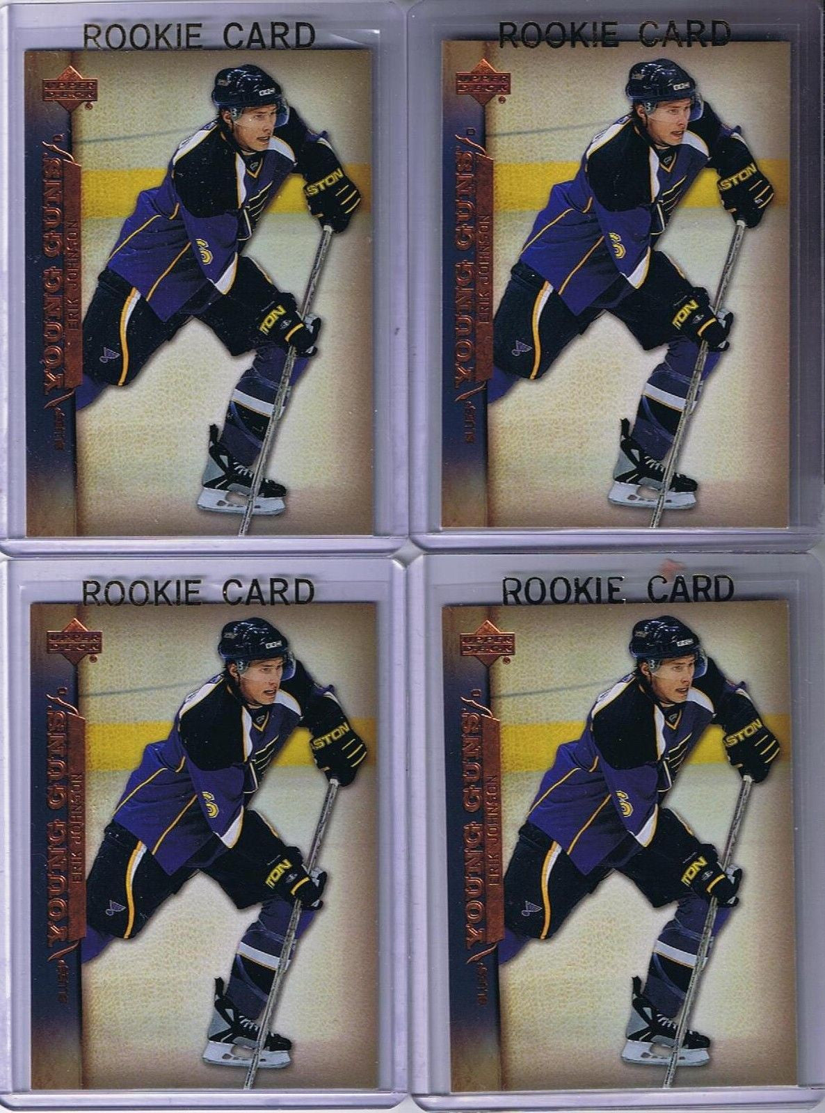 2007-08 Upper Deck YG ERIK JOHNSON Young Guns Rookie St.Louis Blues 02200