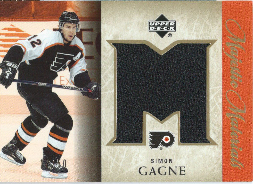2005-06 Upper Deck Majestic Materials SIMON GAGNE 17/50 Jersey 01879
