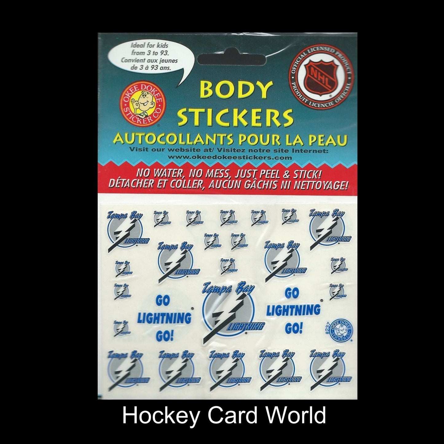 Tampa Bay Lightning NHL Licensed Logo Body Decal Sticker 5"x7" Sheet of 20 Image 1