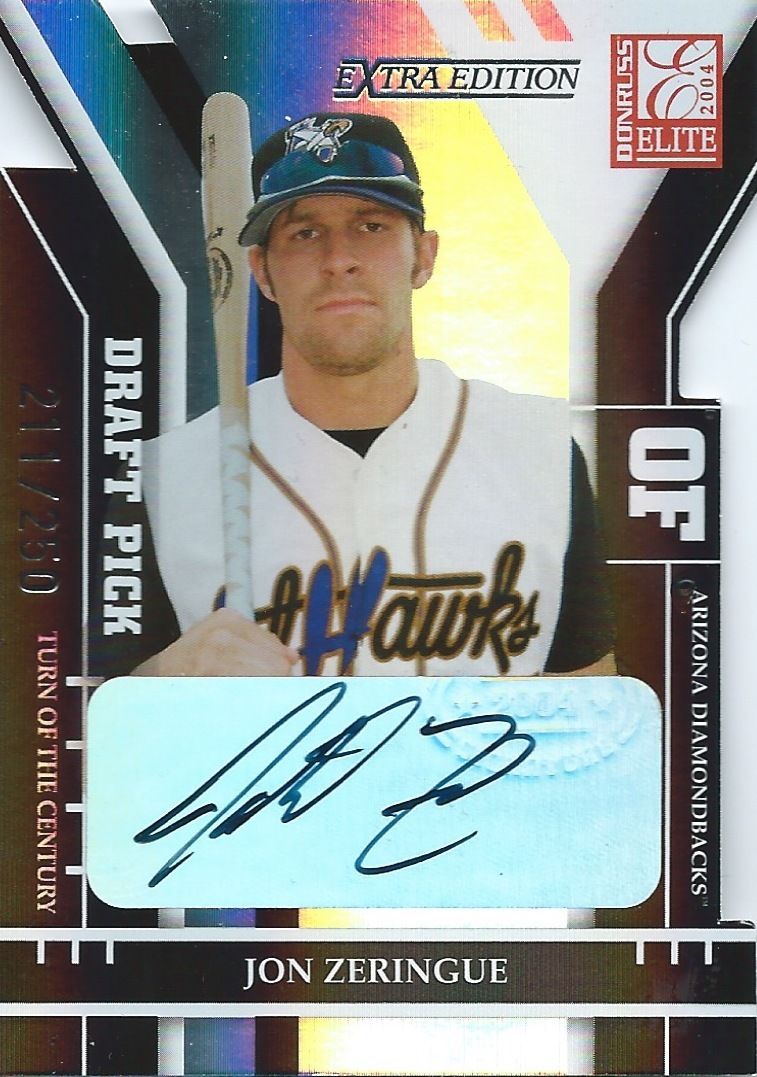 2004 Donruss Elite $15 JON ZERINGUE 211/250 Rookie Auto Signature 01324 Image 1