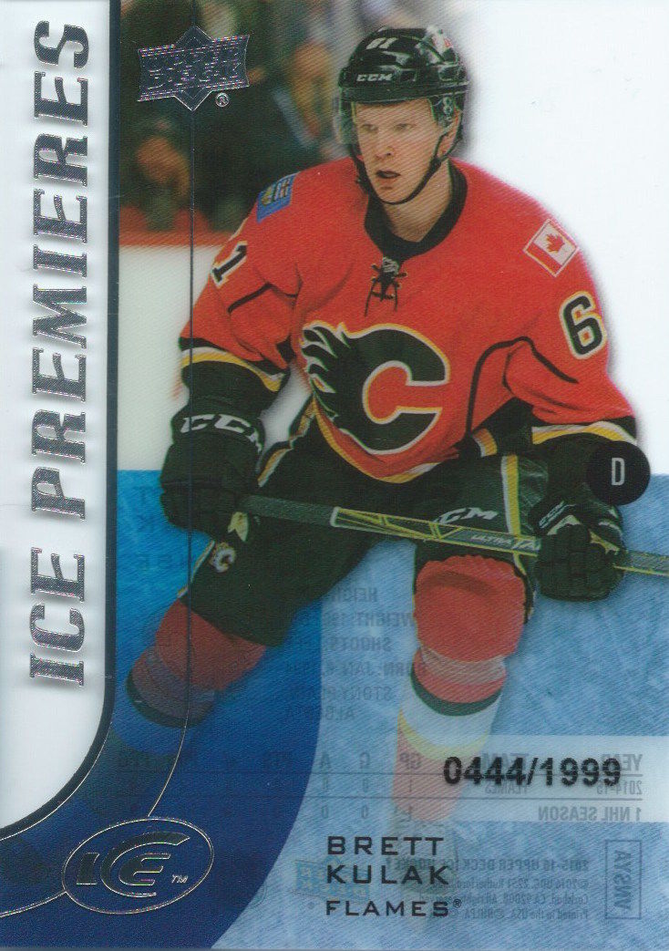 2015-16 Upper Deck Ice Premiers Rookie BRETT KULAK /1999 RC 02098 Image 1