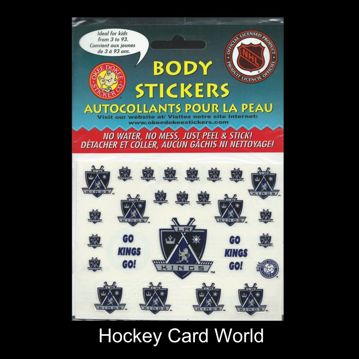 Los Angeles Kings NHL Licensed Logo Body Decal Sticker 5"x7" Sheet Image 1