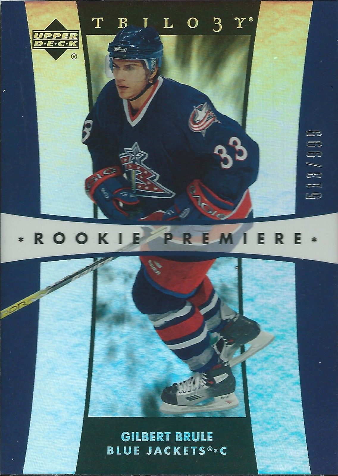 2005-06 Trilogy GILBERT BRULE RC 513/999 Upper Deck Rookie Premier 00957 Image 1