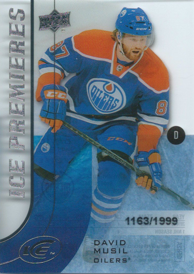 2015-16 Upper Deck Ice Premiers Rookie DAVID MUSIL /1999 RC 02111 Image 1