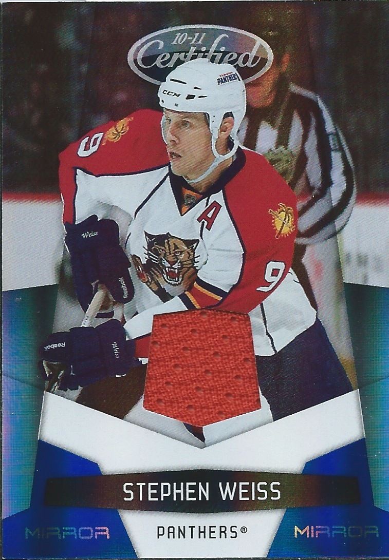 2010-11 Certified Mirror Blue STEPHEN WEISS 10/100 Jersey Panthers 00782 Image 1