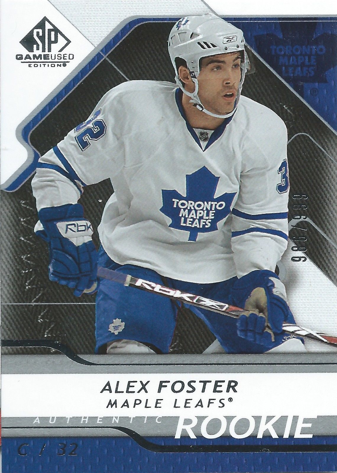 2008-09 SP Game Used ALEX FOSTER Rookie /999 Upper Deck RC NHL 01003 Image 1
