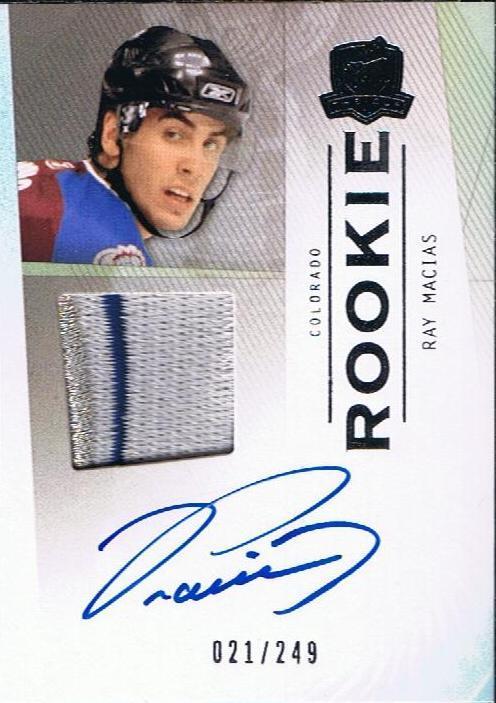 2009-10 The Cup RAY MACIAS Patch/Auto Rookie 21/249 RC 3CLR Avalanche Image 1