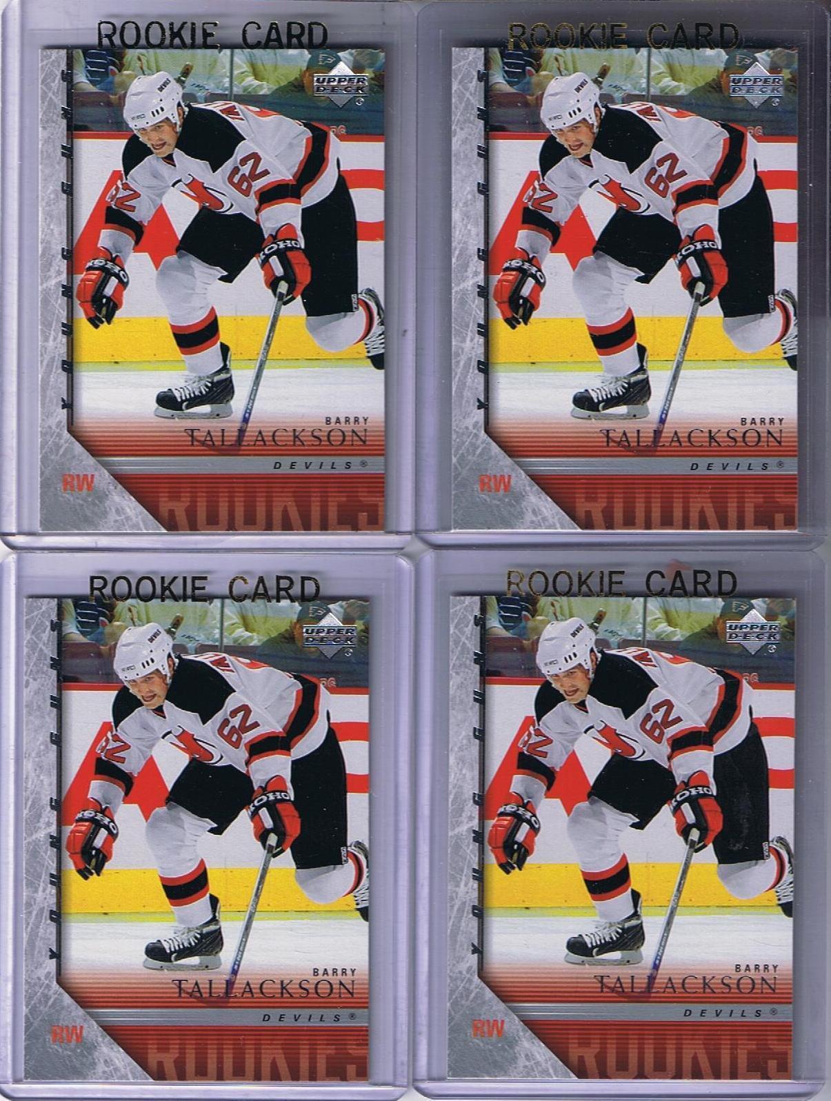 2005-06 Upper Deck YG BARRY TALLACKSON Young Guns Rookie NJ Devils 02319 Image 1