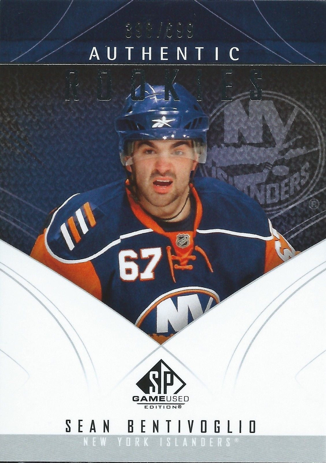 2009-10 SP Game Used SEAN BENTIVOGLIO RC 398/699 UD Rookies 00974