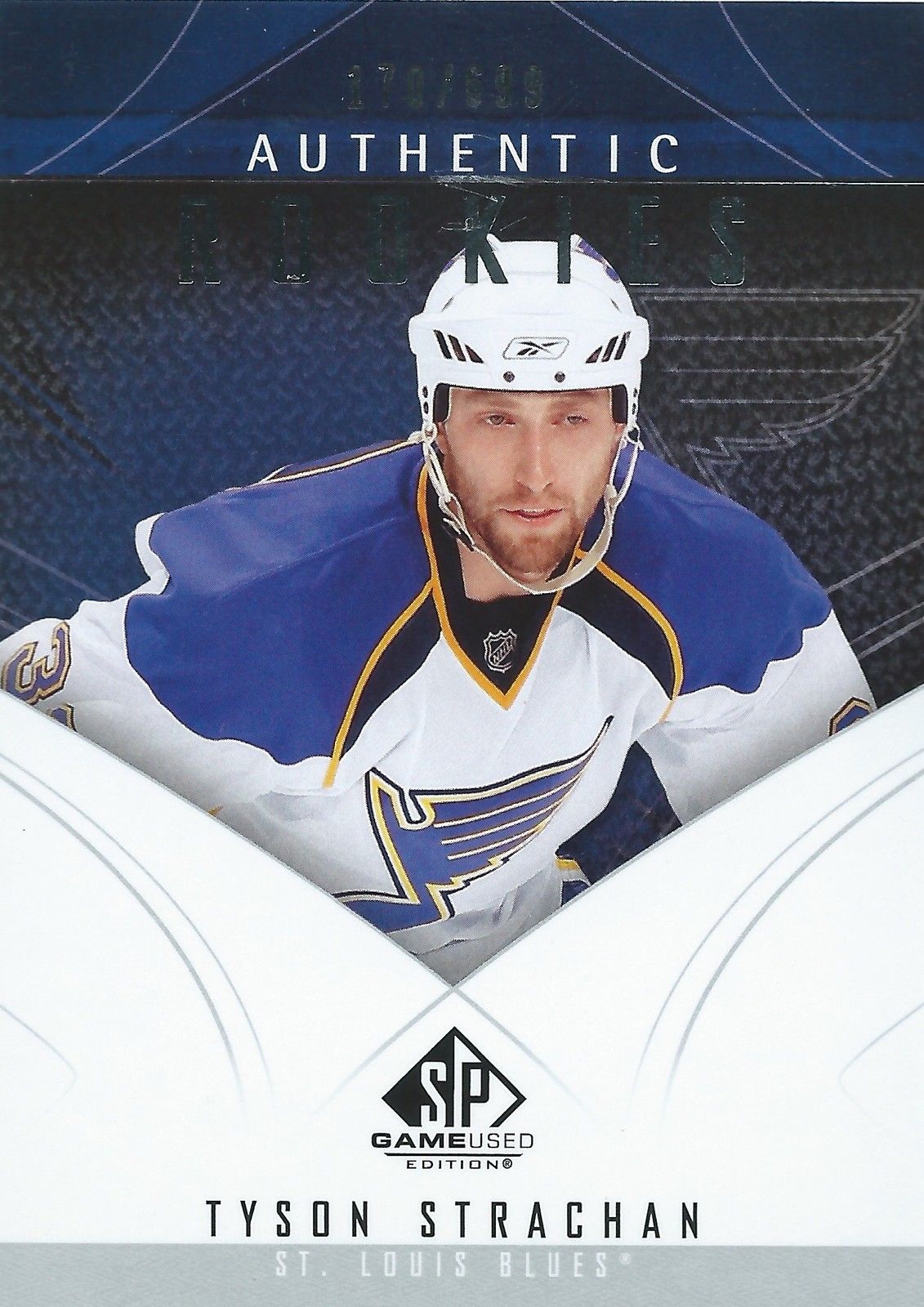 2009-10 SP Game Used TYSON STRACHAN RC 170/699 UD Authentic Rookies 00970 Image 1