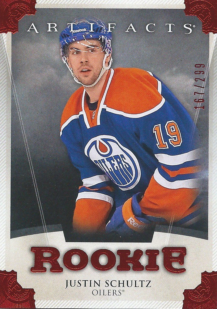 2013-14 Upper Deck Artifacts Ruby JUSTIN SCHULTZ 167/299 Rookie 02007 Image 1