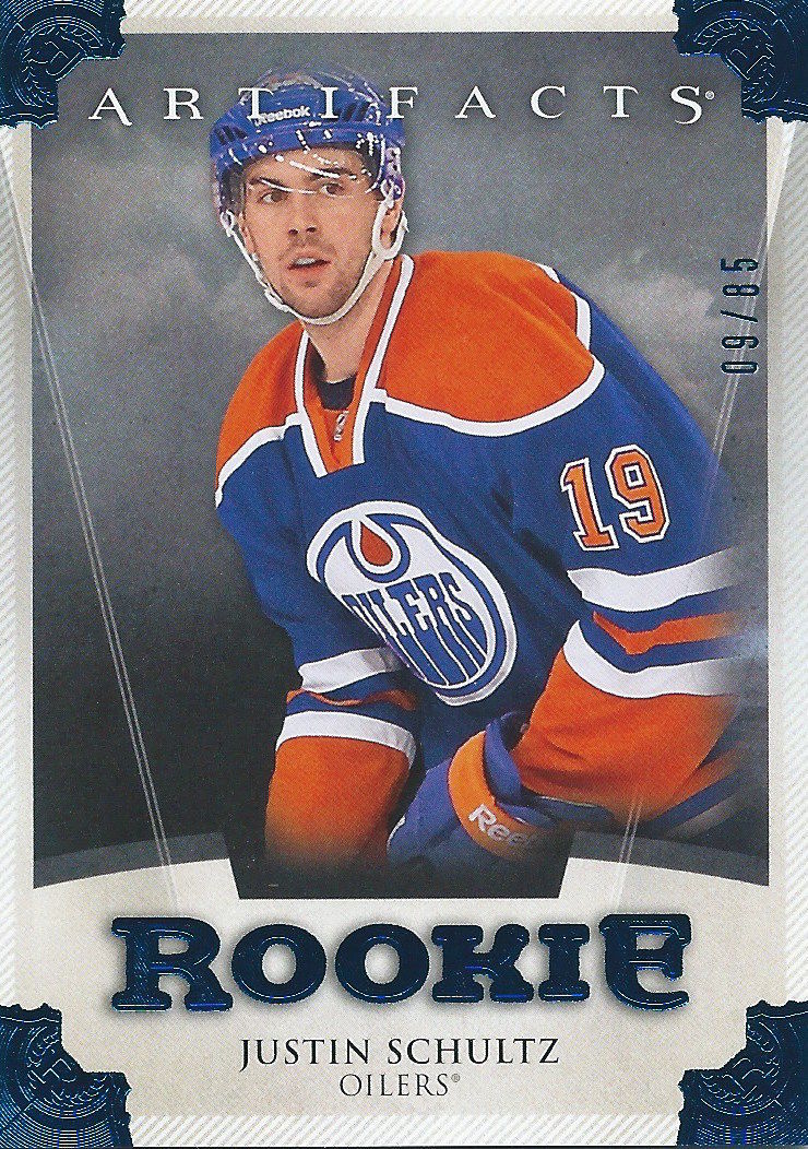 2013-14 Upper Deck Artifacts Sapphire JUSTIN SCHULTZ 9/85 Rookie 02009 Image 1