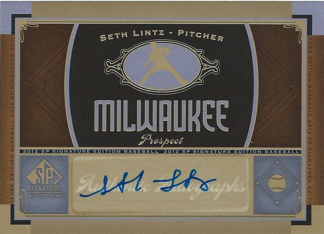 2012 SP Signature SETH LINTZ Auto Upper Deck Autograph New York 01236 Image 1