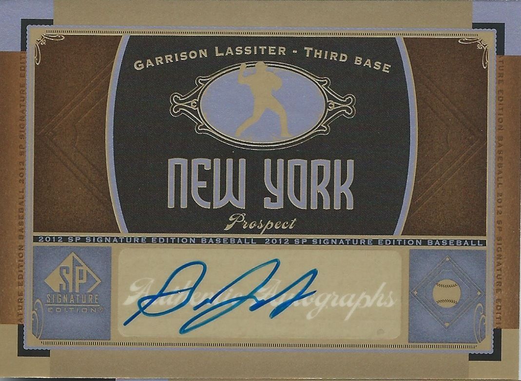 2012 SP Signature GARRISON LASSITER Auto Upper Deck Autograph NY 01240 Image 1