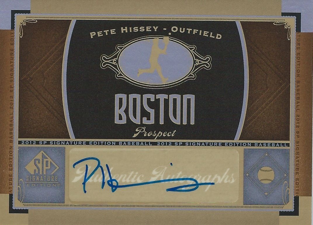 2012 SP Signature PETE HISSEY Auto Upper Deck Autograph Boston 01239 Image 1