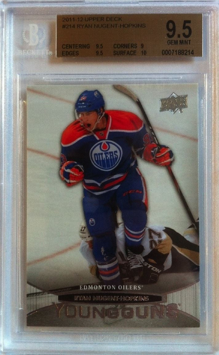 2011-12 Upper Deck RYAN NUGENT-HOPKINS BGS 9.5 Young Guns RC Oilers